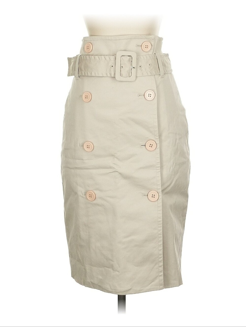 Club Monaco Belted Button Front Trench Pencil Midi Skirt